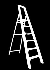 150KG Step Ladder - single SUPer PROFF LADDers Practial tool tray on top of railway Extra large platform Sturdy railway for your safety and comfort 10 cm wide steps 12 point joints and heavy