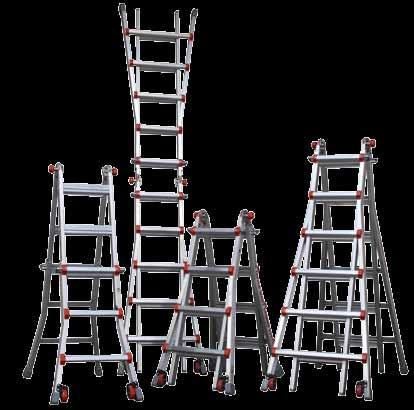 Used as as step ladder it is possible to have one part of the ladder in a vertical position making it easy to setup the step ladder up against a wall. Article No.