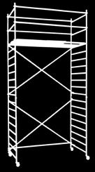 178 x 130 cm Working height Platform height Castors Ø12,5 cm Frames 200x130 cm Frames 100x130 cm Guard rail frames 130 cm Diagonals Horizontal braces Frames (tube dimensions: Ø50x2mm) with fully