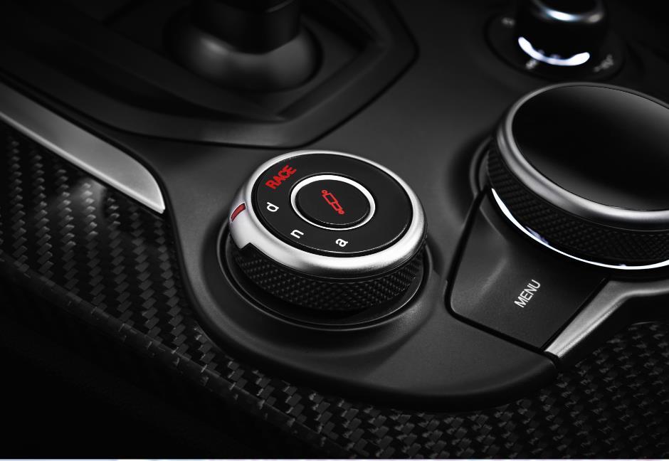 Driver-Centric Technologies and Features Alfa DNA and DNA Pro Driving Modes Dynamic Sharper Throttle, Brake and Steering Natural Balanced, Every Day Driving Advanced Efficiency Energy and Fuel Saving