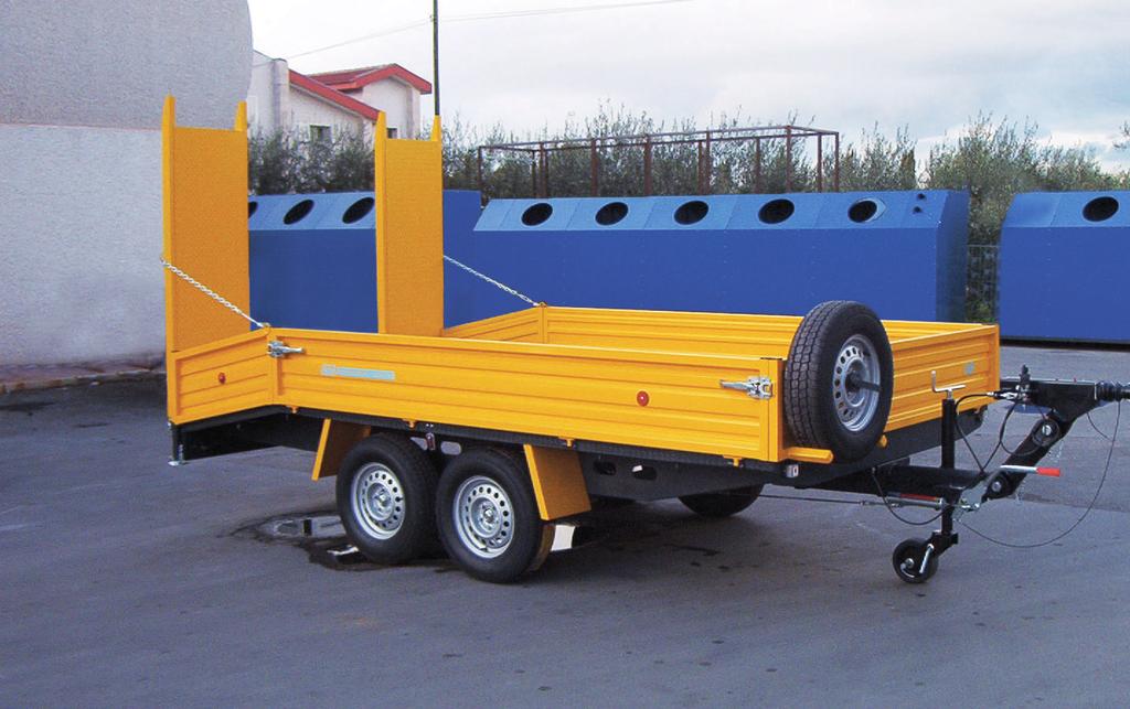 ROAD TRAILERS TMO SERIES A complete range of homologated ROAD TRAILERS with a full load capacity from 1650 Kg to 3500 Kg, characterized by a steel frame welded and