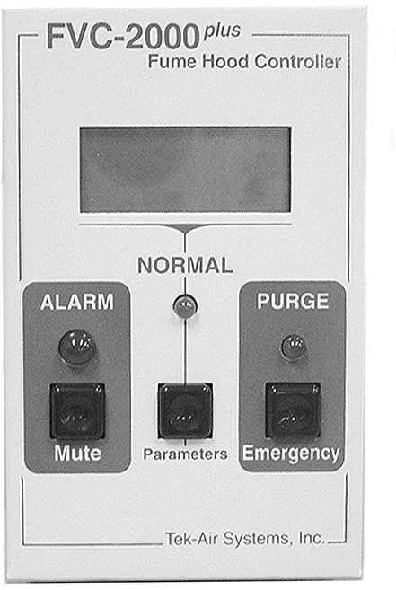 Figure 2 - Fume Hood Display Face Audible Alarm Beeper Sounds when face velocity falls outside High or Low setpoints. Normal Green LED will be illuminated during safe (and alert) hood operation.