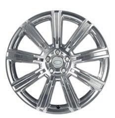 WITH POLISHED SILVER FINISH 20 INCH FIVE SPLIT-SPOKE STYLE 527 WITH DIAMOND TURNED AND LIGHT SILVER