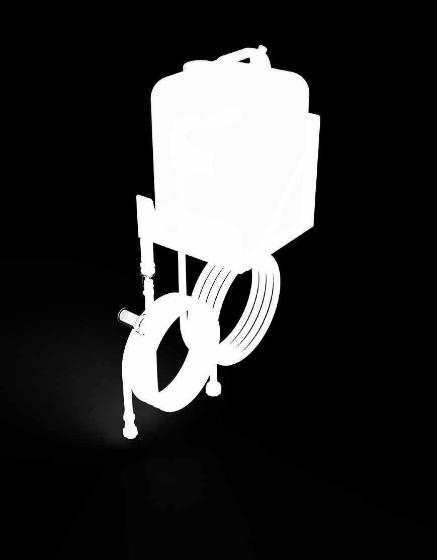 filter. Connects to standard 3/4 spigot. Feed Tube 11 feet long with inline strainer and quick coupler Water Supplies Gravity tanks may be put on a shelf or used with our rugged mounting bracket.