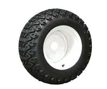high in soft grass where the dual tire track is not desired, this tire replaces