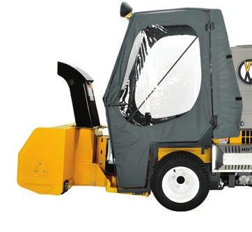The A11 Snowblower is compatible with all Walkers with the exception of the larger H-Series tractors.