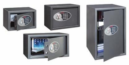 52kg 388 Recommended for 3,000 overnight cash cover or 30,000 for valuables. Fitted with high security VdS Class 1 key lock (2 keys supplied). The door is secured by twin live locking bolts.