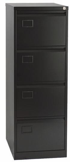 Fitted with recessed handles, drawer label holders, central locking and anti-tilt to prevent more than one drawer