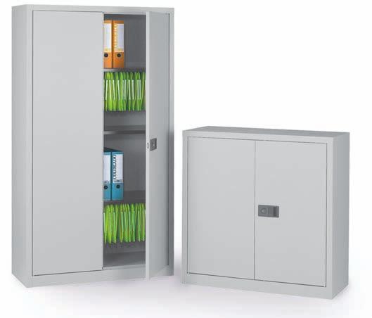 Contract Cupboards Economy stationery cupboards are designed for a maximum storage capacity yet are efficient on space. Supplied with black dual purpose shelving which accommodates under-shelf filing.