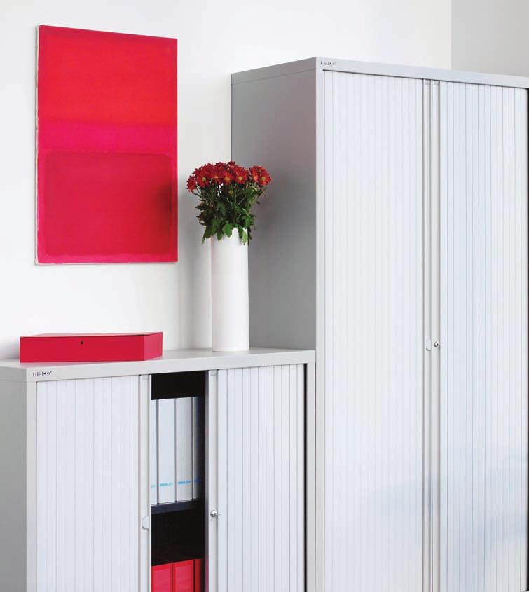Essentials Tambours Essentials Tambours are affordable, high quality storage units that no office can function without. All units have been designed to fit A4 binders, lateral and suspension filing.