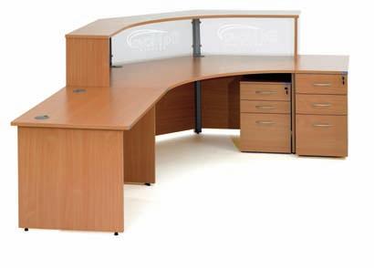 RECEPTION Reception Desk Beech Maple (M) Walnut (W) With add on units available and the option to