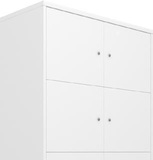 Our lockers have a unique concealed hinge which eliminates the need for future hinge adjustment, so doors never drop out of line.