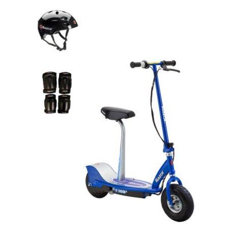 Razor E300S Seated Electric scooter (blue) with helmet, elbow and knee pads - $591.00 delivered only. Available in Blue. Sitting down has never been this much fun!
