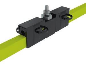 The fixed point is mainly for single feed applications attached close to the power feed or in the center of the conductor rail