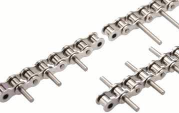 ROLLER CHAINS WITH EXTENDED PINS ON ONE SIDE/BOTH SIDES According to DIN 8187-3, DIN 8188-3 and works-standard g L 3 k l 3 l 2 l 3 b 1 b 2 I 1 L 3 L 1 L 2 Basic chain Pitch Inner Inner link Outer