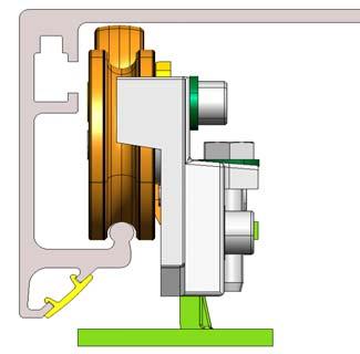 Counter-thrust wheel adjustment procedure: Loosen the two cylindrical screws (Fig.18 ref.).