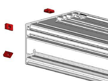 If you do not wish to install the side panels, install 3 brackets to secure the housings - two at the sides and one in the centre (for