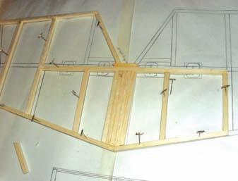 Build the horizontal stabilizer, vertical fin, elevators, rudder and ailerons using ¼-inch square balsa stock.