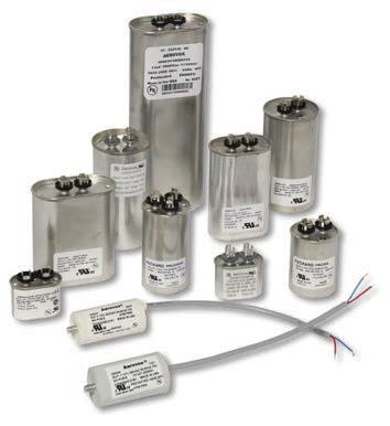 RoHS COMPLIANT Motor Run & General Purpose AC Capacitors Aerovox s line of SuperMet capacitors are manufactured using state-ofthe-art, self-healing metalized polypropylene film technology.