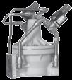 Valves Valves Single Stage Valves (cont.) A2700 Series Electro-Pnuematic Valve Electro-pnuematic valves use a S1 solenoid-operated valve mounted to a pneumatic actuator to open and close a V-7 valve.