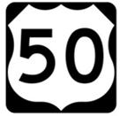 Numbered Highways (US 50) Badge with Route Number US