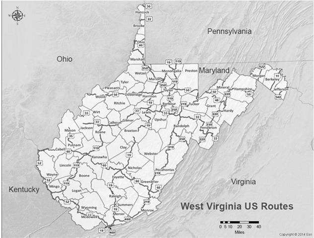 Numbered Highways (WV 7) Square with Route Number