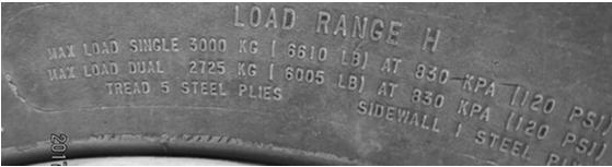 REAR FRONT TIRE LIMITS Front single Rear dual 10,000 lb. 6,005 lb. LOAD LIMIT ON AXLE DUE TO TIRE LIMITS Front single 2 x 10,000 = 20,000 lb.