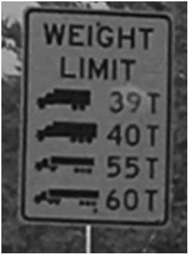 weight limit signs for other trucks on other highways