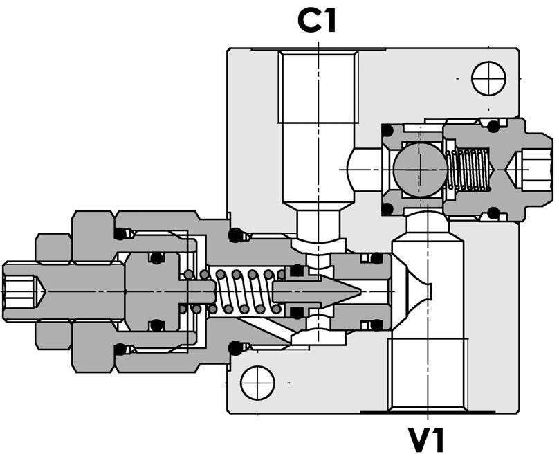 FPSQ-D-15-CB--1/4--- B 015/1 Valvola di sequenza ad azione diretta, montaggio in linea Direct acting sequence valve, line mounted Rev.