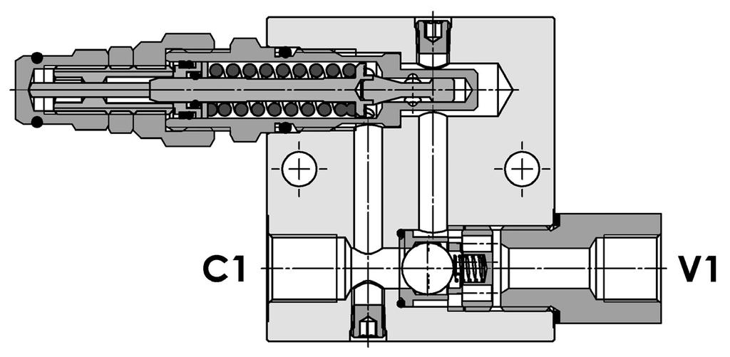 FPSQB-D-30-CB--- B 091/1 Valvola di sequenza bilanciata ad azione diretta, montaggio in linea Direct acting, fully balanced sequence valve, line mounted Rev.