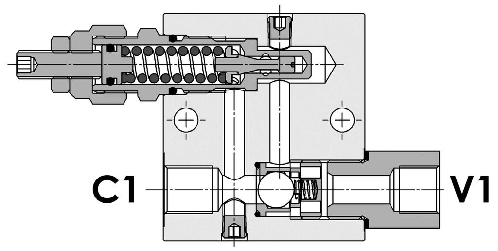 FPSQ-D-30-CB----- B 025/1 Valvola di sequenza ad azione diretta, montaggio in linea Direct acting sequence valve, line mounted Rev.