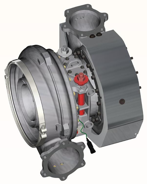 By offering a range of specific design and equipment options, the new A100 high-pressure turbochargers can also be used on medium-speed engines running with heavy fuel oil (e.g. application of coated nozzle rings) and featuring pulse charging.