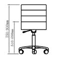 DIR Stools 460mm Front View 750-90mm seat