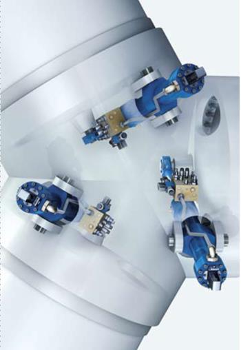 Source: Courtesy of Bosch Rexroth Group 8-1 Pitch and Yaw Control Hydraulic actuators are often used to control pitch and can even control each blade