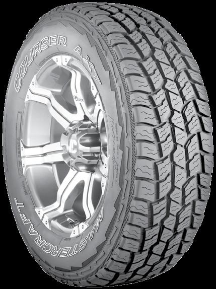 SUV / LIGHT DUTY Courser AXT Courser AXT SUV / LIGHT DUTY AGGRESSIVE 5-RIB, ALL-TERRAIN TREAD DESIGN With 12% more lateral grooves, the tread pattern of the Courser AXT was designed to tackle tough