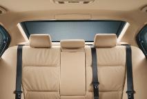 Rear fold-down seats allow flexible combinations of passengers and cargo.