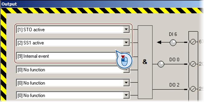 2.2 Safely stopping Figure 2-8 Generating the signal to release the protective door If you are using a converter that does not have a safe output, you must generate the signal to