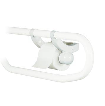 000 plastic toilet roll holder, which makes it possible to change, unroll and tear the toilet paper with one hand fi ts any Linido hinged arm support (LI2603.3xx), fi xed arm support (LI2601.