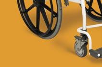 castors Ø 125 mm and moulded 24 wheels with brake and rim adjustable swing-up footrests also available with seat with closed