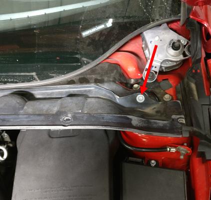 4. With the cowl removed, you can now begin removing the stock intake system.