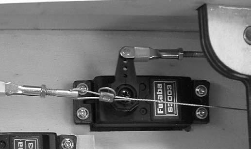 Attach the clevis to the servo arm. Center the servo with the radio and adjust the clevis till the elevator is neutral.