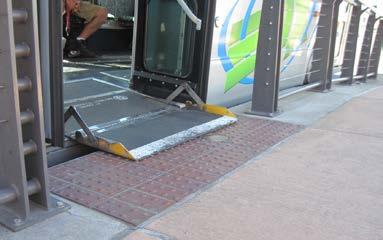 and potentially Golden Gate Transit buses 4 Level-Boarding Platform with Mid-door Bridge Plate Station platform raised 14 to 15-inches to approximately same height as low-floor bus floor height