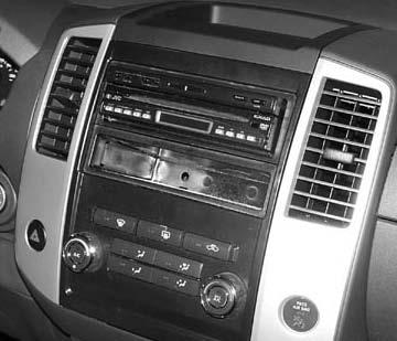 INSTLLTION INSTRUCTIONS FOR PRT 99-7428 PPLICTIONS 2009 Nissan Frontier LE and SE W/Options (Excludes XE and SE W/No Options) 99-7428 KIT FETURES DIN Radio Provision with Pocket ISO Mount Radio