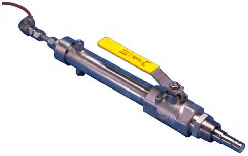 Model TB27 Sensors Model TB27 sensors (Fig. 11) can be inserted or removed from process lines or vessels via a ball valve without disturbing the process.