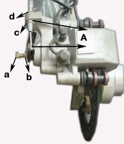 Parking brake adjustment Parking brake adjustment may be required if the parking brake does not hold properly. length 1. Loosen the locknut and adjust the adjusting nut on the brake cable 2.