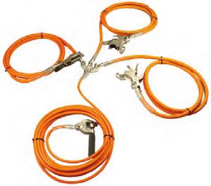 11kV Portable Earth Sets H03 11kV earth kits are supplied with spring loaded snap on clamps as standard.