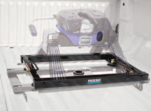 Power Puck mounting system provides uninhibited use of truck bed when fifth wheel