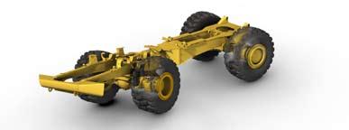 Axles: Heavy duty, purpose built Volvo design with fully floating axle shafts, planetary type hub reductions and 100% dog clutch type diff-lock.