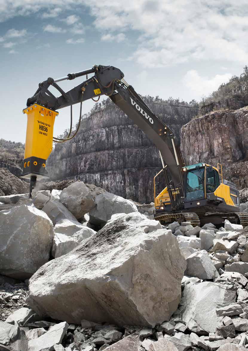 Attachments Volvo s durable attachments have been purposebuilt to work in perfect harmony with Volvo machines, forming one solid, reliable unit.