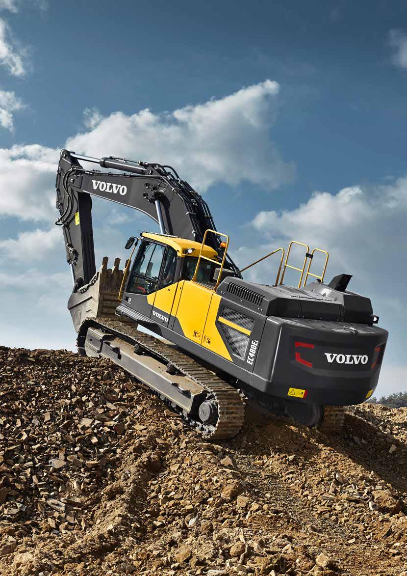 Reinforced undercarriage With a strong three-piece undercarriage and a high strength tensile steel X-shaped frame, Volvo excavators are